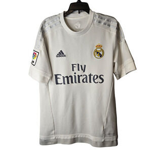 Adidas White Real Madrid Climacool Rafael Benítez #3 Men's Jersey Size S